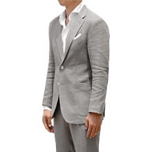 Organic linen suit (Khaki&amp;gray)
