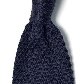 Premium knit tie (Navy)