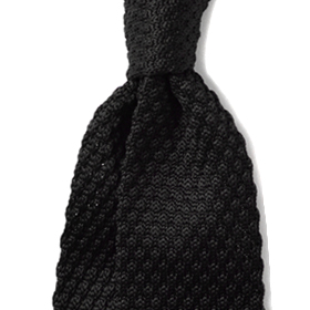 Premium knit tie (Black)