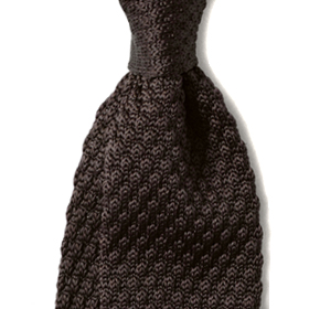 Premium knit tie (Brown)