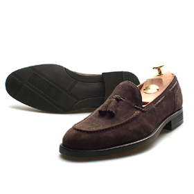 suede loafer shoes (Brown)