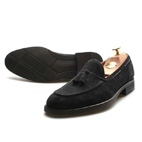 suede loafer shoes (Black)