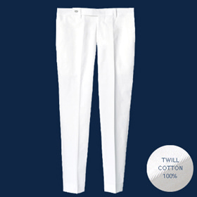 NO.2 Cotton 100% chino pant (white)[MADE BY ONESOME]