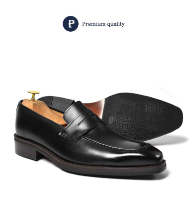 Mores penny loafer shoese (Black)